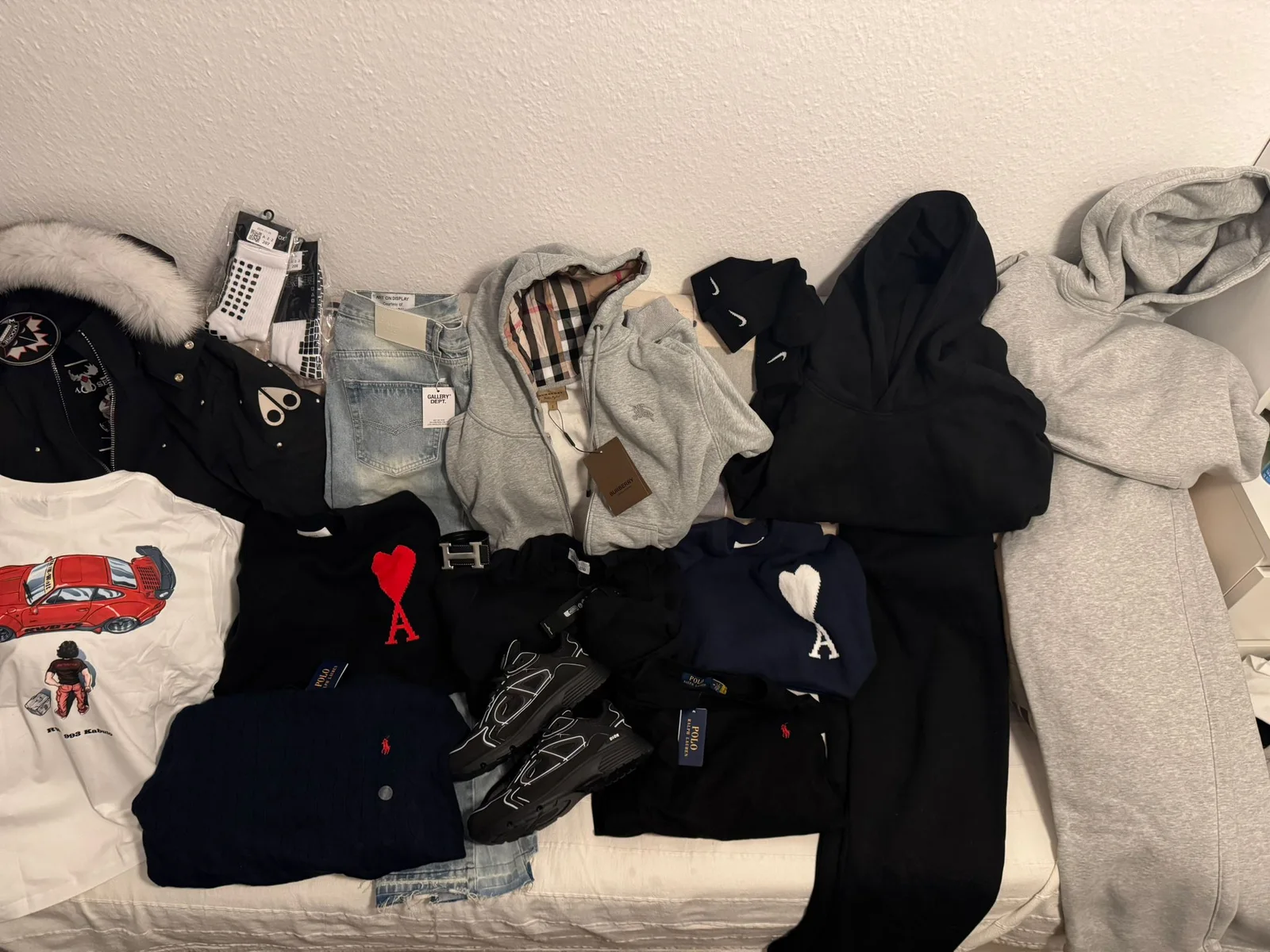 The complete winter haul laid out together.